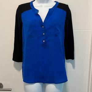 NWOT Express Black & Blue Top